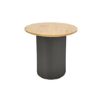 Βοηθητικό τραπέζι Dovel mdf σε sonoma -μαύρο μέταλλο Φ50x50εκ