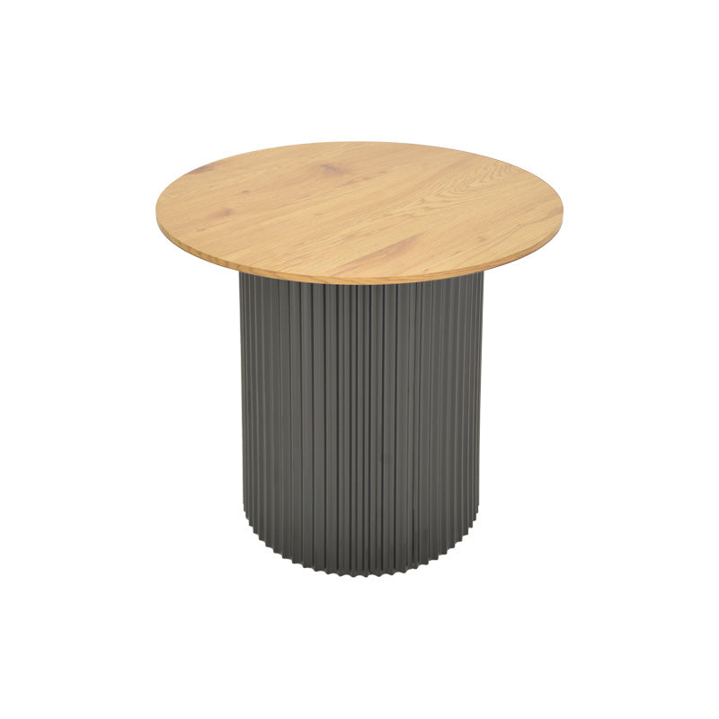 Βοηθητικό τραπέζι Dovel mdf σε sonoma -μαύρο μέταλλο Φ50x50εκ