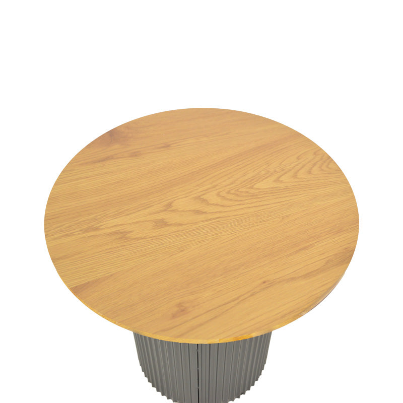 Βοηθητικό τραπέζι Dovel mdf σε sonoma -μαύρο μέταλλο Φ50x50εκ