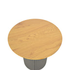 Βοηθητικό τραπέζι Dovel mdf σε sonoma -μαύρο μέταλλο Φ50x50εκ