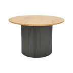 Τραπέζι σαλονιού Dovel mdf σε sonoma-μαύρο μέταλλο Φ70x45εκ