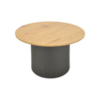 Τραπέζι σαλονιού Dovel mdf σε sonoma-μαύρο μέταλλο Φ70x45εκ