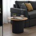 Τραπέζι σαλονιού Dovel mdf σε sonoma-μαύρο μέταλλο Φ70x45εκ