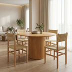 Τραπέζι Karulo mdf σε sonoma απόχρωση Φ120x76εκ