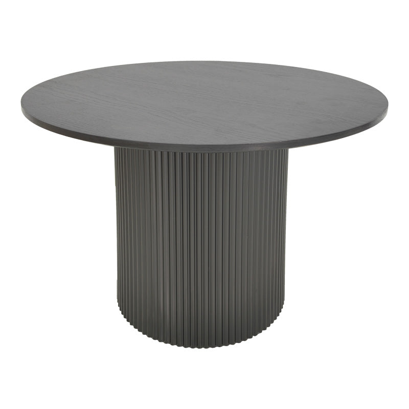 Τραπέζι Karulo mdf σε μαύρη απόχρωση Φ120x76εκ