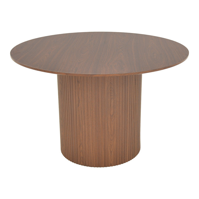Τραπέζι Karulo mdf σε καρυδί απόχρωση Φ120x76εκ