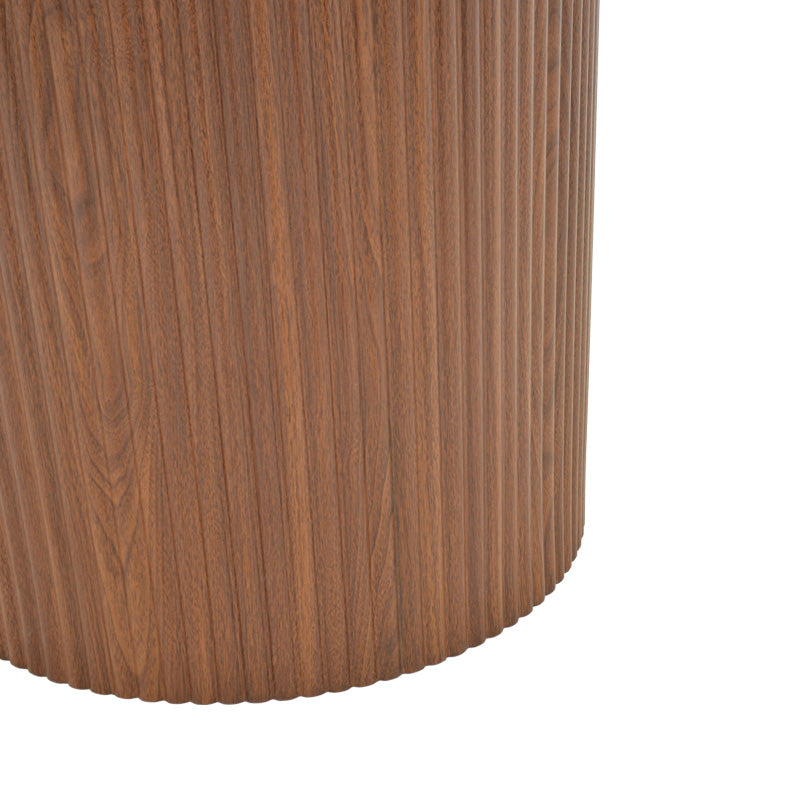 Τραπέζι Karulo mdf σε καρυδί απόχρωση Φ120x76εκ