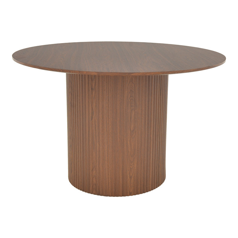 Τραπέζι Karulo mdf σε καρυδί απόχρωση Φ120x76εκ