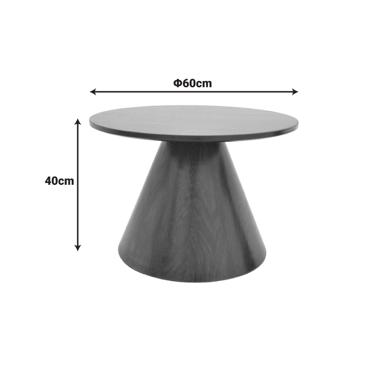 Τραπέζι σαλονιού Donda mdf-μέταλλο σε sonoma απόχρωση Φ60x46εκ