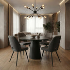 Tραπέζι Donda mdf μαύρο Φ100x76εκ
