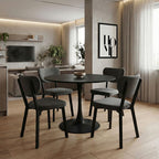 Tραπέζι Balou mdf σε μαύρη απόχρωση Φ80x73εκ