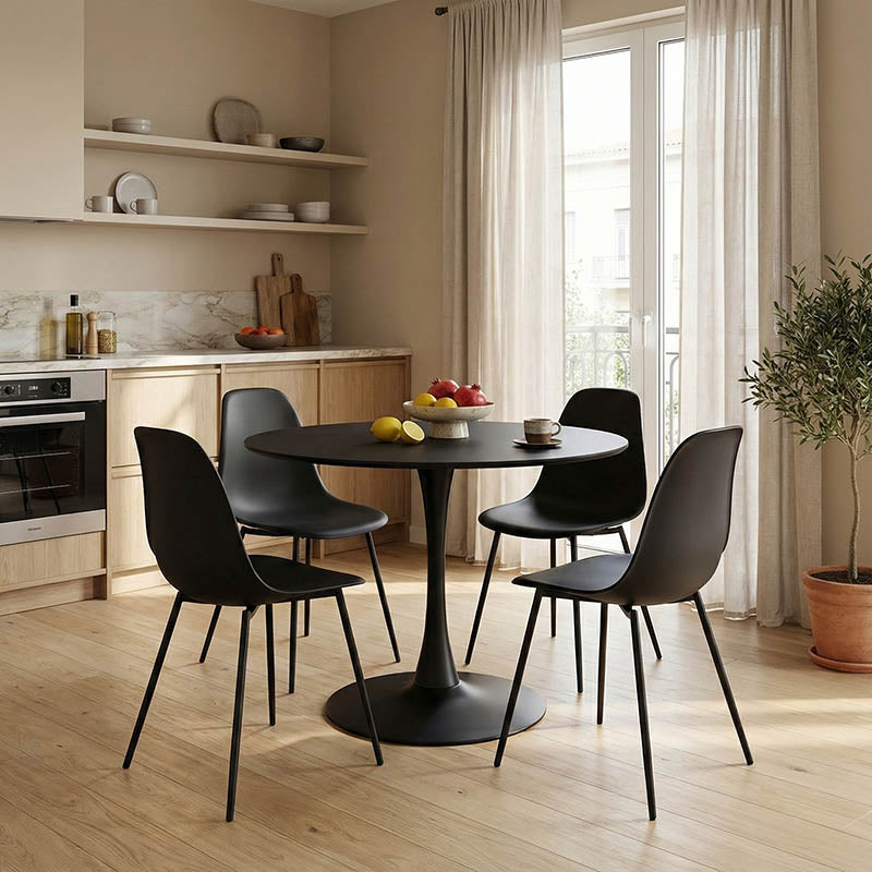 Tραπέζι Balou mdf σε μαύρη απόχρωση Φ100x73εκ