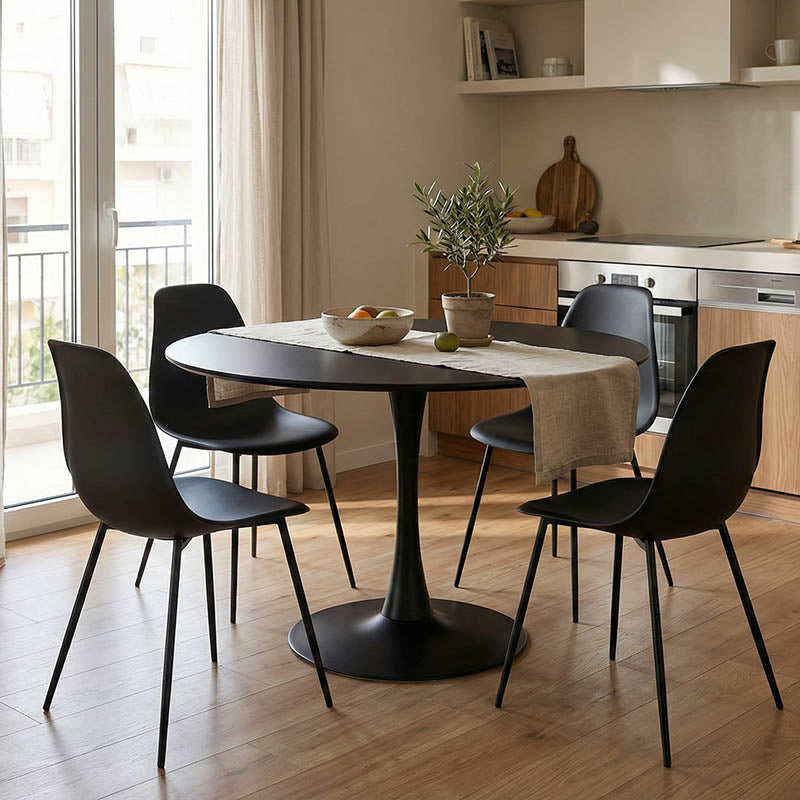 Tραπέζι Balou mdf σε μαύρη απόχρωση Φ120x73εκ