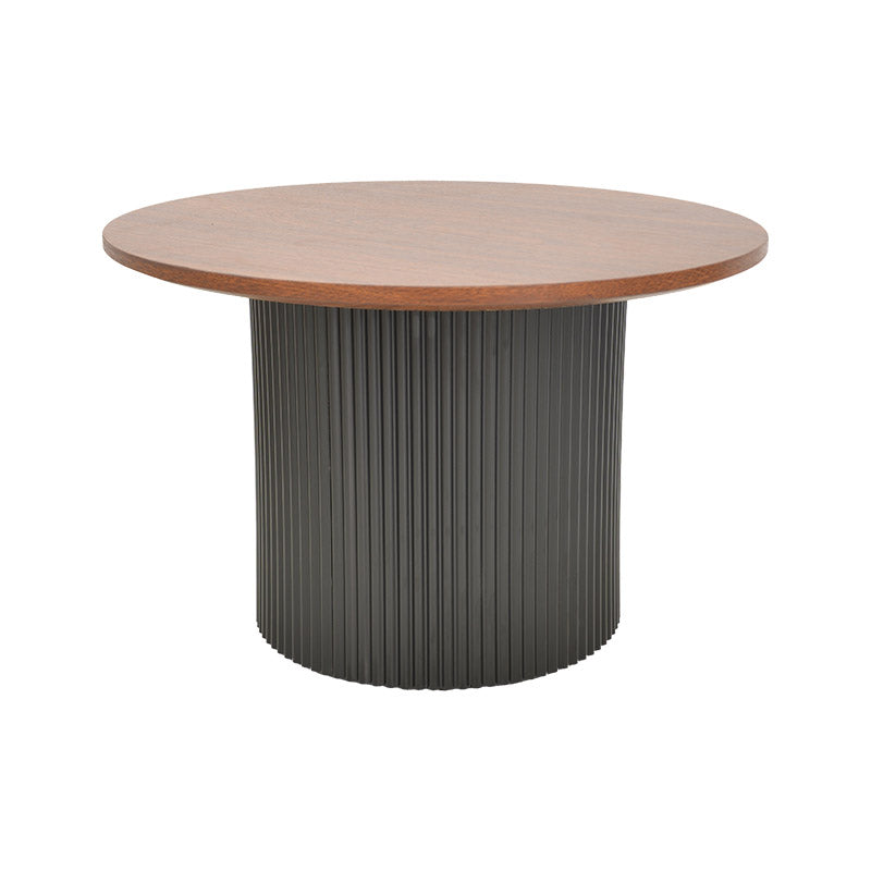 Tραπέζια σαλονιού Dovel mdf σετ 2τεμ. καρυδι-μαύρο μεταλλο