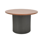Tραπέζια σαλονιού Dovel mdf σετ 2τεμ. καρυδι-μαύρο μεταλλο
