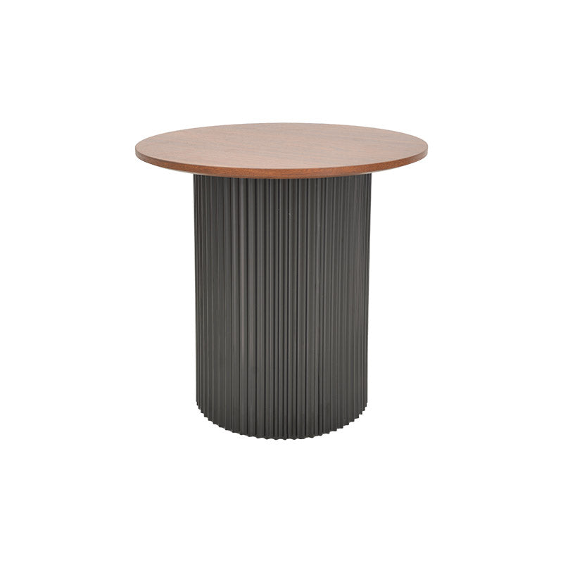 Tραπέζια σαλονιού Dovel mdf σετ 2τεμ. καρυδι-μαύρο μεταλλο