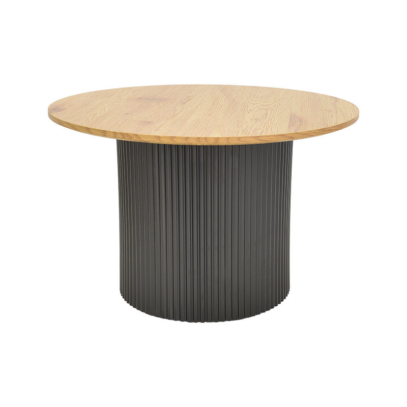 Tραπέζια σαλονιού Dovel mdf σετ 2τεμ. sonoma-μαύρο μεταλλο