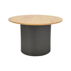 Tραπέζια σαλονιού Dovel mdf σετ 2τεμ. sonoma-μαύρο μεταλλο