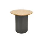 Tραπέζια σαλονιού Dovel mdf σετ 2τεμ. sonoma-μαύρο μεταλλο