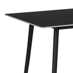 Τραπέζι Gustas μαύρο μαρμάρου sintered stone-μαύρο μέταλλο 140x80x76εκ
