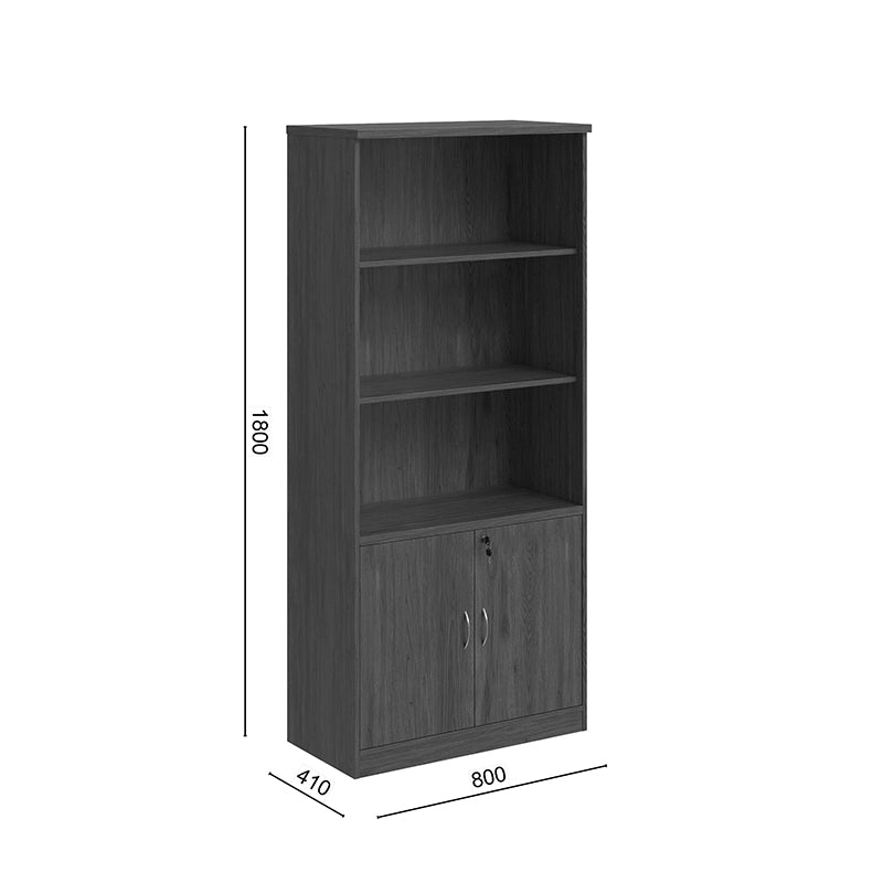Βιβλιοθήκη γραφείου επαγγελματική Fesialo wenge 80x40x180εκ