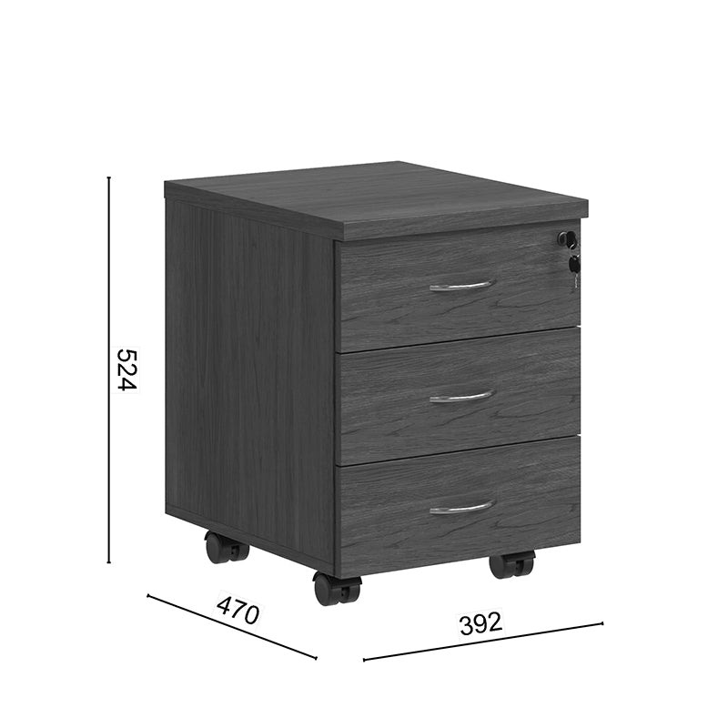 Συρταριέρα τροχήλατη επαγγελματική Fesialo wenge 39x47x52.5εκ