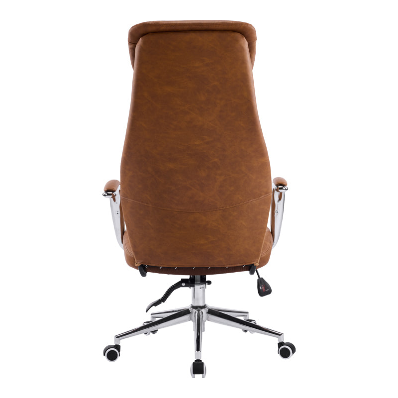 Καρέκλα γραφείου διευθυντή Ferka καφέ pu 64x71x120-128εκ
