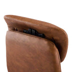 Καρέκλα γραφείου διευθυντή Ferka καφέ pu 64x71x120-128εκ