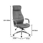 Καρέκλα γραφείου διευθυντή Ferka καφέ pu 64x71x120-128εκ