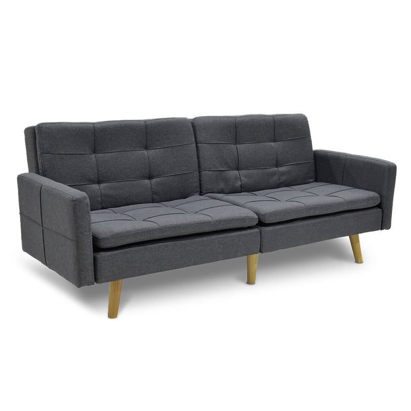 Καναπές-κρεβάτι Flexible σε ανθρακί ύφασμα 198x87x76εκ