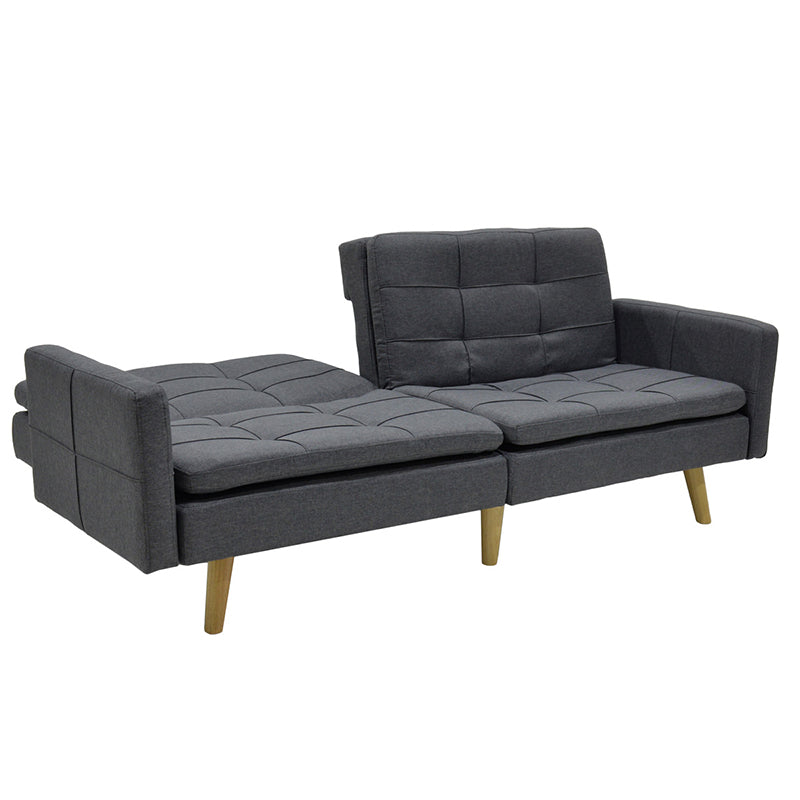 Καναπές-κρεβάτι Flexible σε ανθρακί ύφασμα 198x87x76εκ
