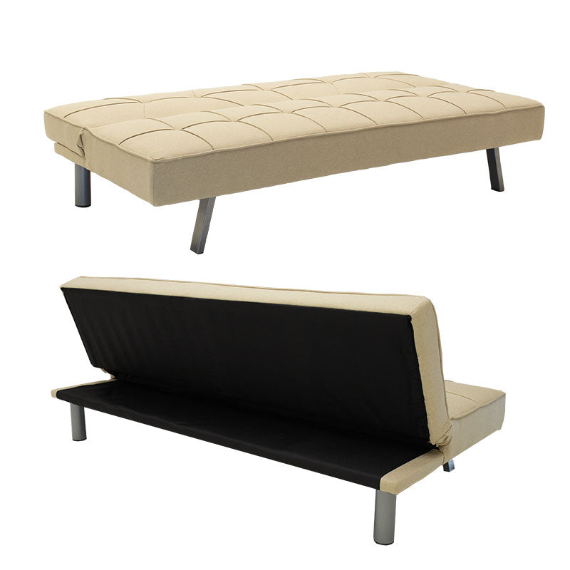 Καναπές-κρεβάτι Travis 3θέσιος με ύφασμα μπεζ 175x83x74εκ