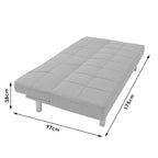 Καναπές-κρεβάτι Travis 3θέσιος με ύφασμα μπεζ 175x83x74εκ