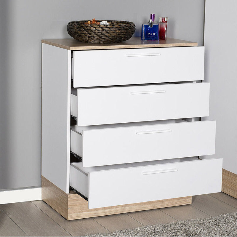Συρταριέρα Pelita σε λευκή-oak απόχρωση 72x40x88εκ