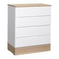 Συρταριέρα Pelita σε λευκή-oak απόχρωση 72x40x88εκ