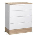 Συρταριέρα Pelita σε λευκή-oak απόχρωση 72x40x88εκ
