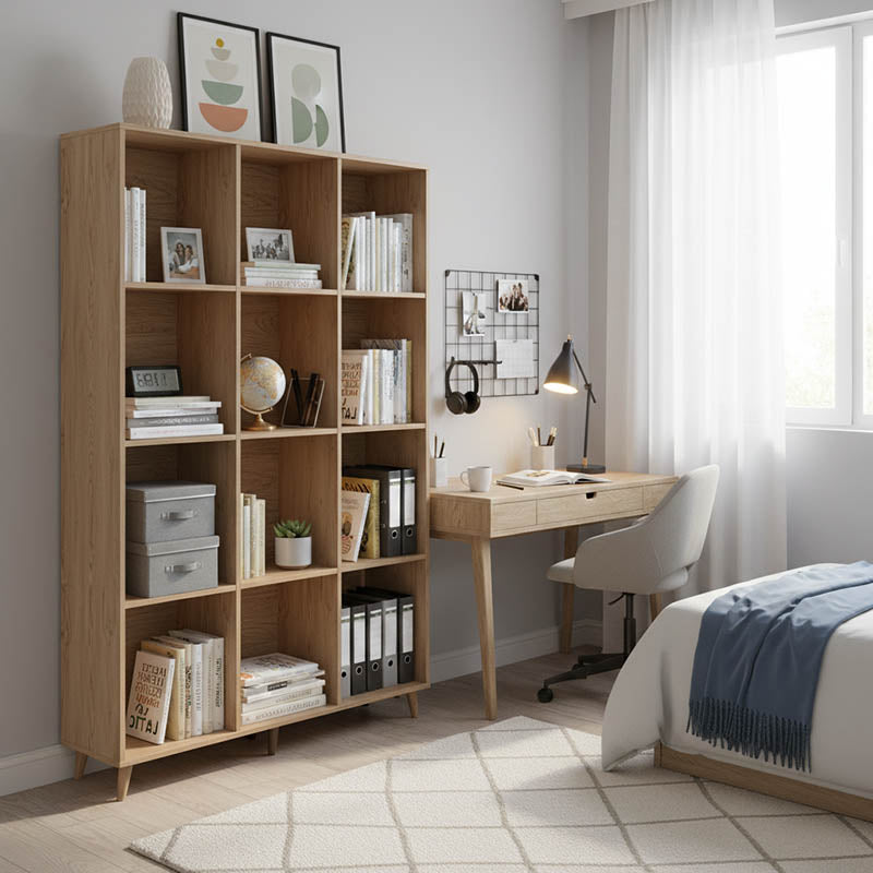 Βιβλιοθήκη FIRENZE χρώμα sonoma 107x28,6x178εκ