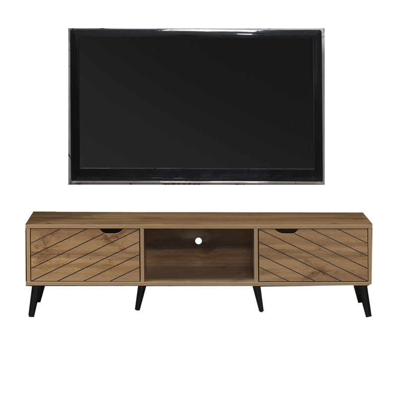 Έπιπλο τηλεόρασης Thelma oak μελαμίνης 150x40x41.6εκ
