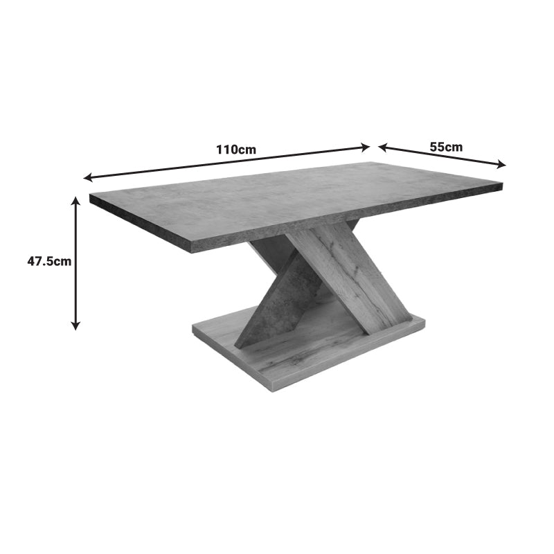 Τραπέζι σαλονιού Solange σε γκρι-sonoma απόχρωση 110x55x47.5εκ