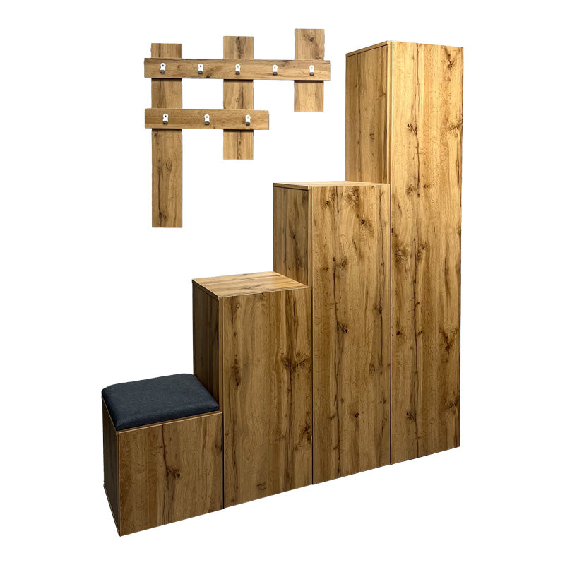 Έπιπλο εισόδου Nenich σε oak απόχρωση 150x37x180εκ