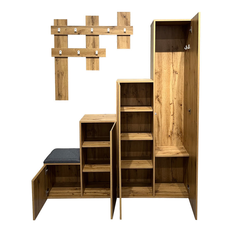 Έπιπλο εισόδου Nenich σε oak απόχρωση 150x37x180εκ