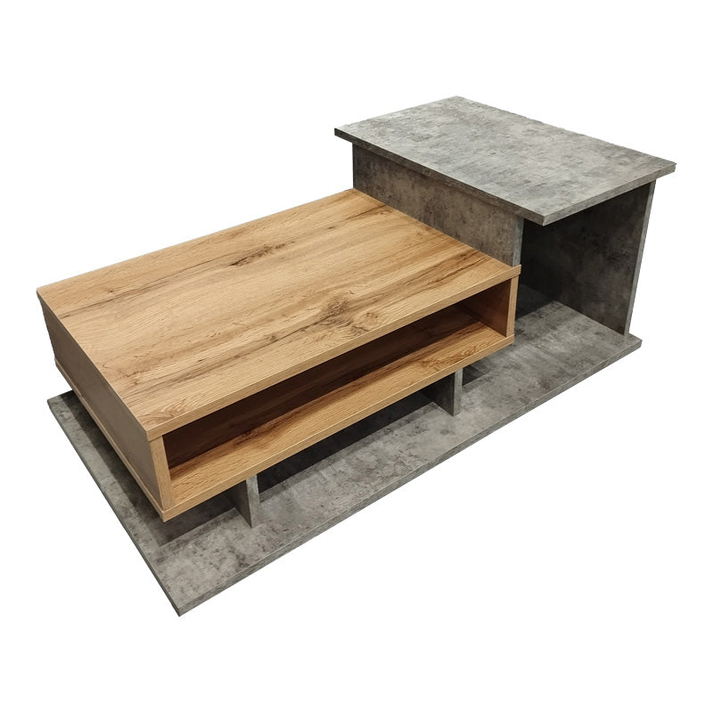 Τραπέζι σαλονιού Nuvele σε γκρι antique-sonoma απόχρωση 90x50x35εκ