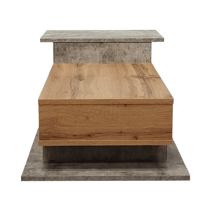Τραπέζι σαλονιού Nuvele σε γκρι antique-sonoma απόχρωση 90x50x35εκ