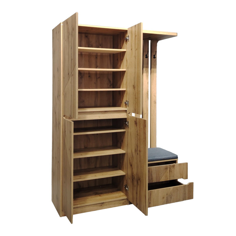 Έπιπλο εισόδου Zomie σε oak απόχρωση 131x41.5x180.4εκ