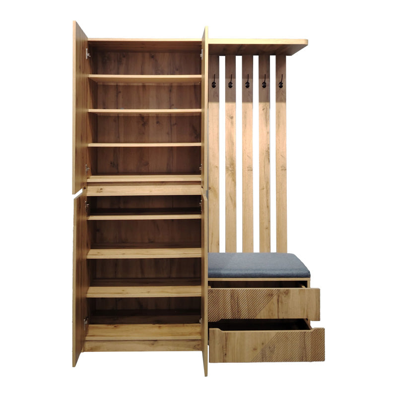Έπιπλο εισόδου Zomie σε oak απόχρωση 131x41.5x180.4εκ