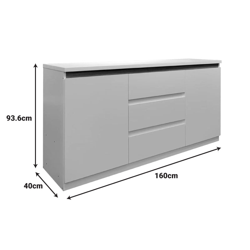 Μπουφές Chiemo λευκό 160x40x93.6εκ