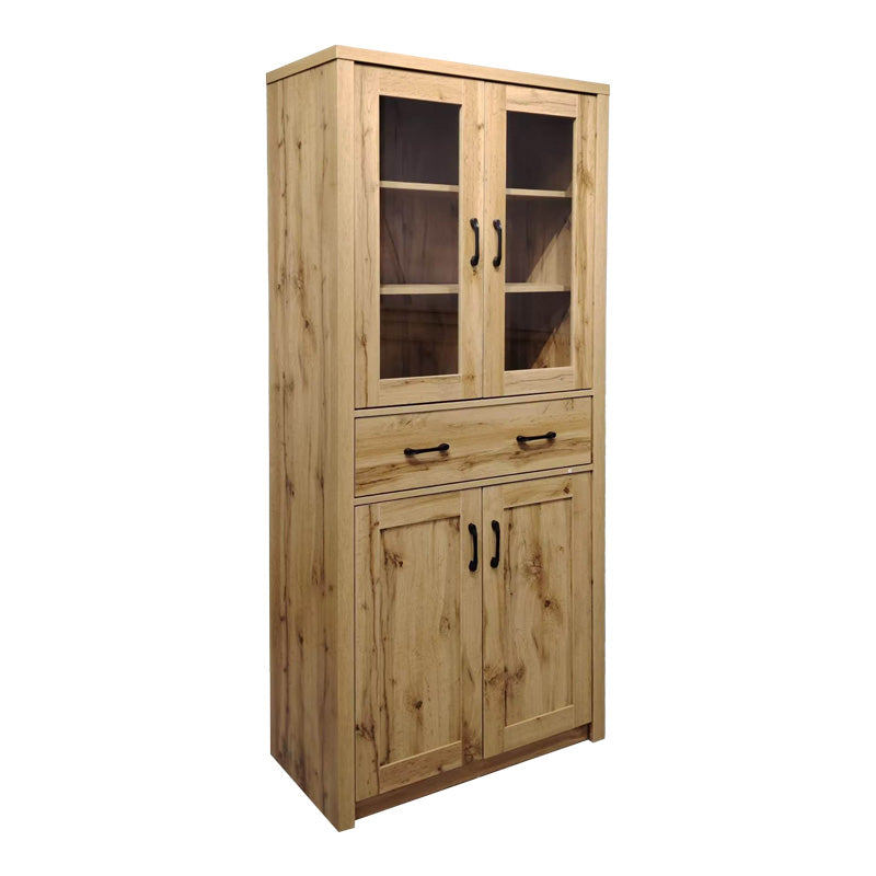 Βιτρίνα-ντουλάπα Nisso σε oak απόχρωση 80x40x183.5εκ