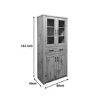 Βιτρίνα-ντουλάπα Nisso σε oak απόχρωση 80x40x183.5εκ