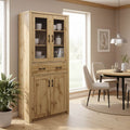 Βιτρίνα-ντουλάπα Nisso σε oak απόχρωση 80x40x183.5εκ