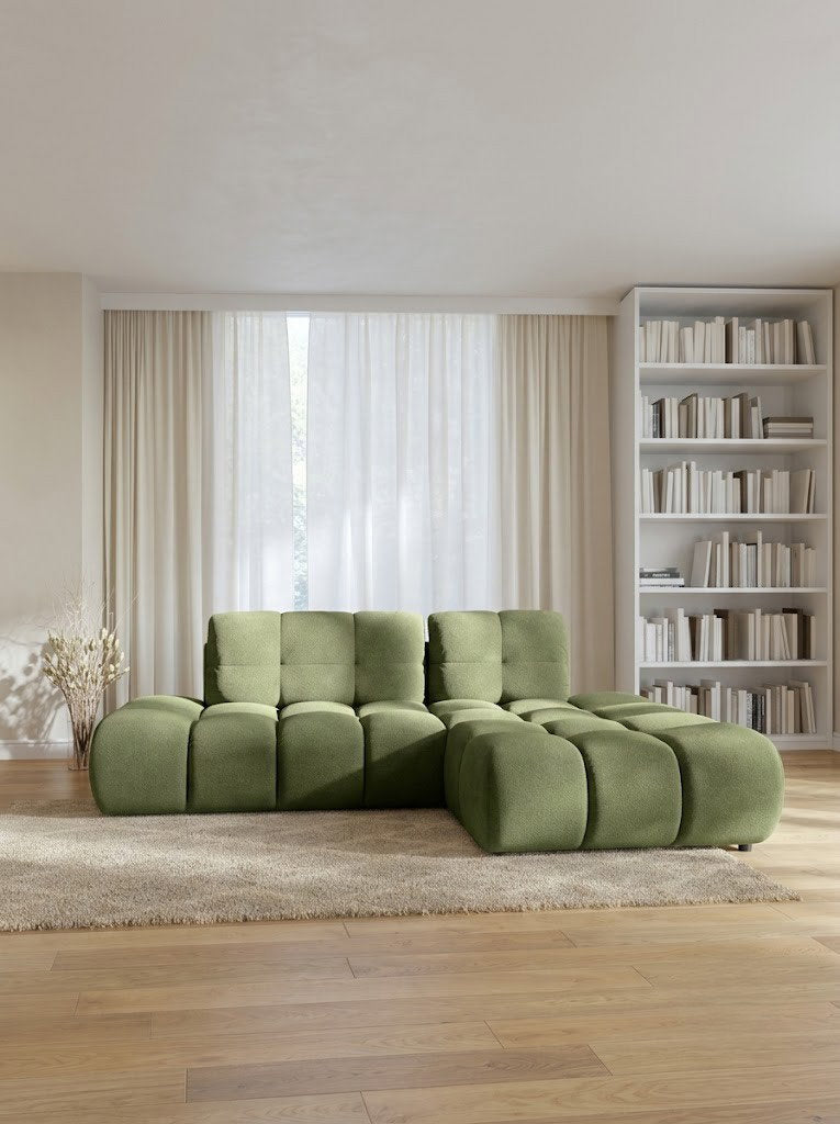 Γωνιακός καναπές Elenor-Πράσινο-Δεξιά